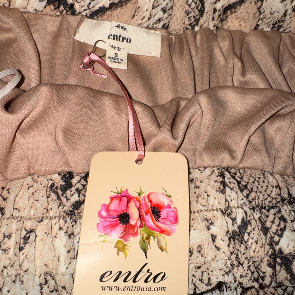 Entro Snake Print Ruffle Mini Skirt - Picture 3 of 5